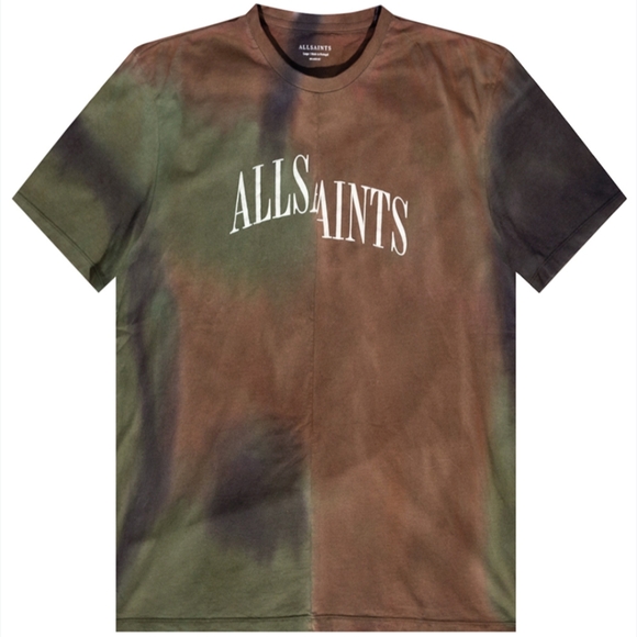 ALLSAINTS Camo Dropout Crew T-Shirt Men's Size Large - Picture 1 of 7